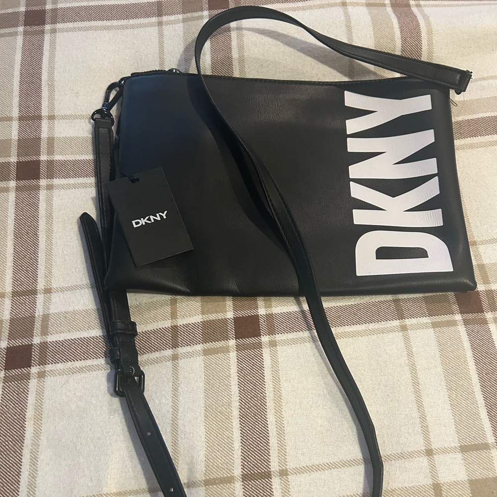 DKNY Black and White Crossbody Bag